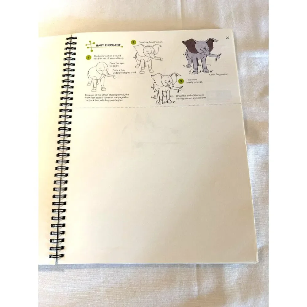 NWOT Artists Learn How to Draw Animals Spiral Book